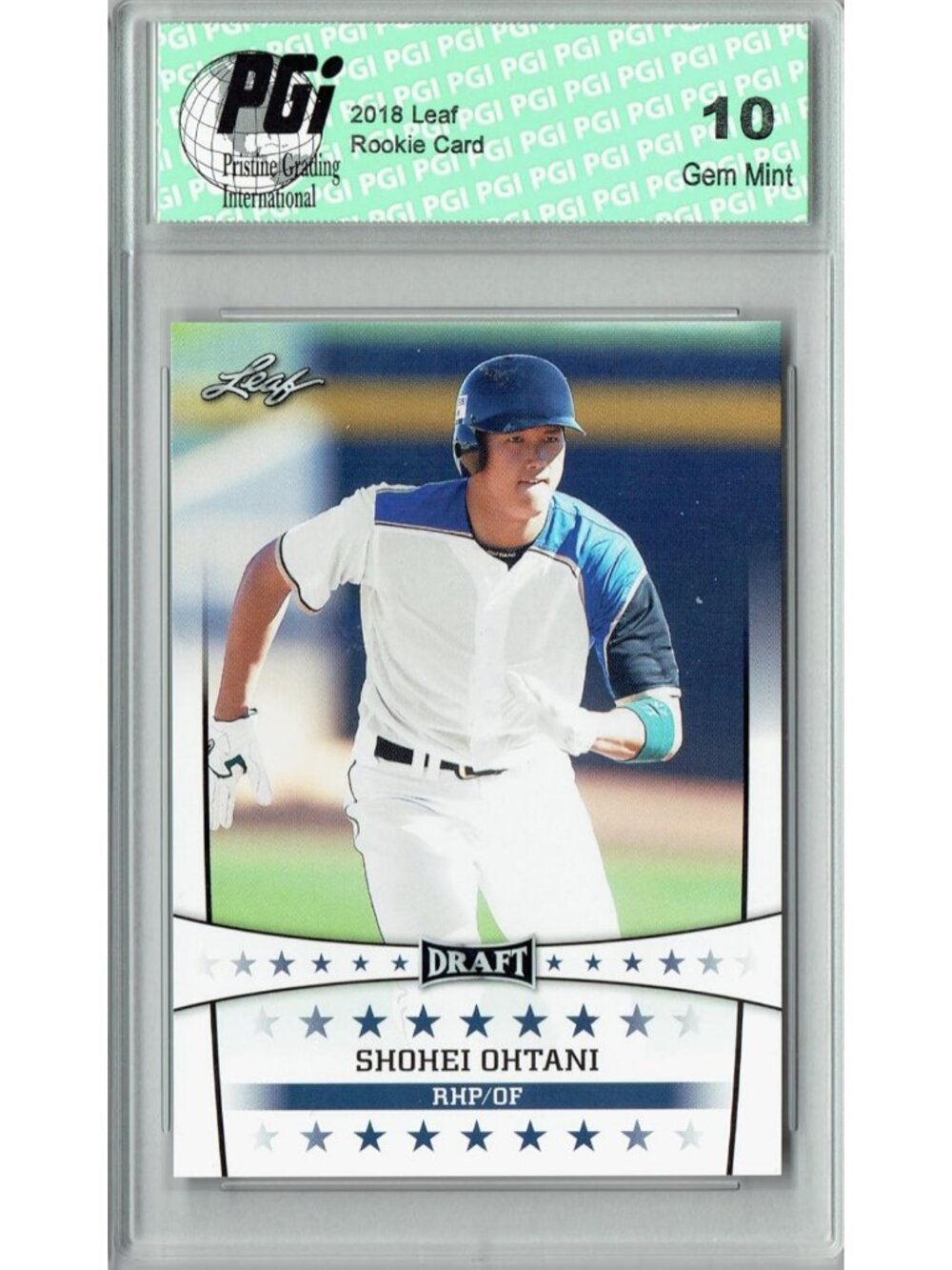 2018 Rookie Baseball Card - Exclusive MLB Leaf #FL-01, PGI 10 Graded Gem Mint